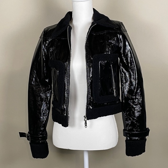 Rebecca Minkoff Corinna Jacket With Faux Trim in Black - Picture 2 of 13